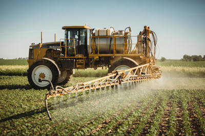 Sprayer in field